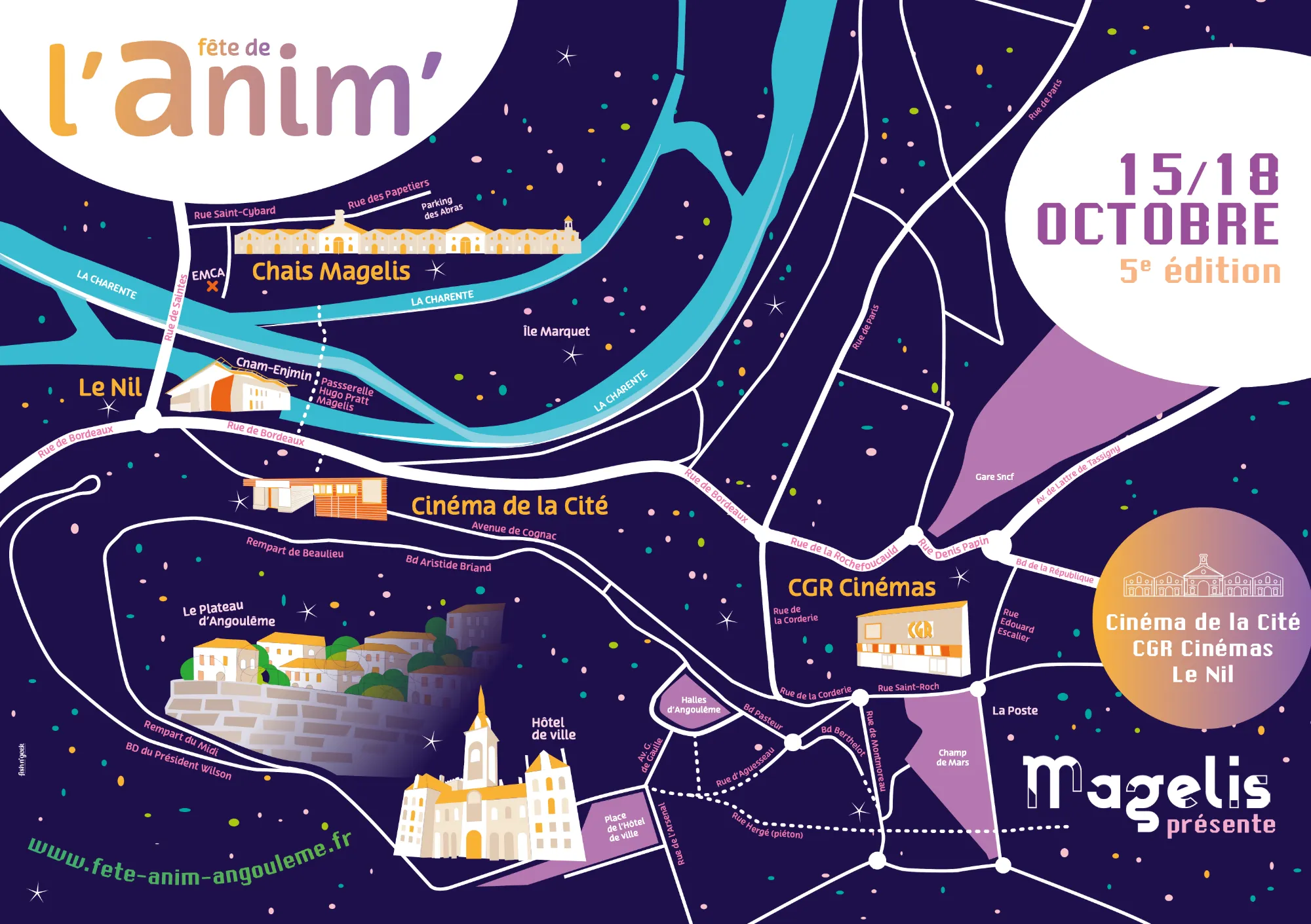 Fête de l'anim' 2026 - Plan de la ville - Angoulême